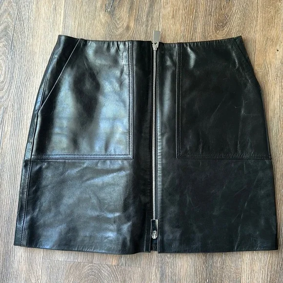 Anine Bing Lamb Leather Skirt XS - Picture 2 of 9